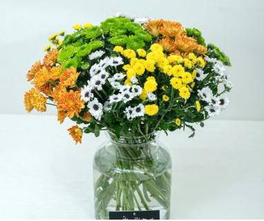 Corporate event floral backdrop