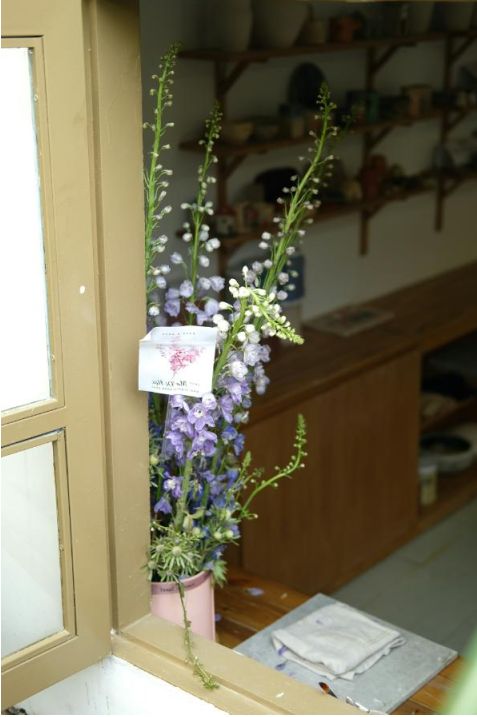 Corporate reception floral installation